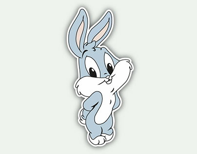 Hare. Sticker. Vector. Illustration