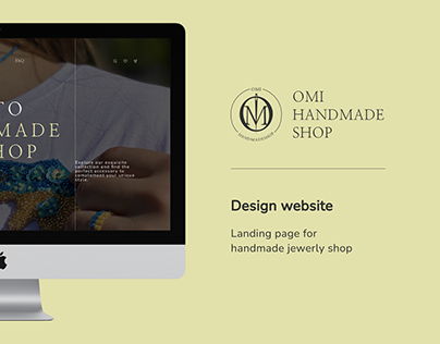 Landing page for handmade jewerly shop