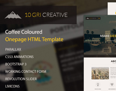 10GriCreative - One Page HTML5 Template