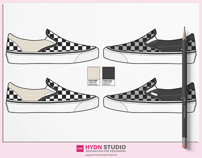 Shoes flat sketch fashion design