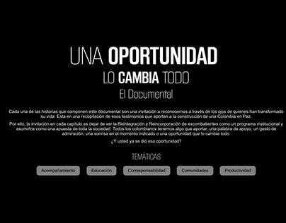 Web documentary: An opportunity changes everything