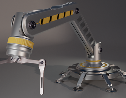 Mr. Pinch - Robot arm modelling, rigging and rendering