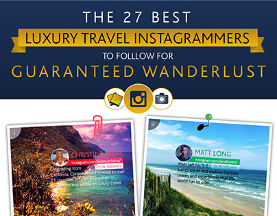 Luxury Travel Instagrammers -Infographic