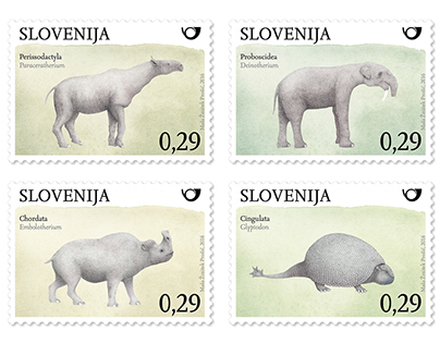Postage stamps: Prehistoric mammals
