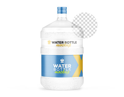 20l plastic water bottle mockup