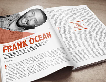 Frank Ocean magazine spread