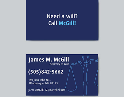 Jimmy McGill Business Card (from Better Call Saul)