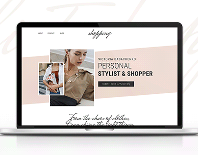 Website design for a stylist