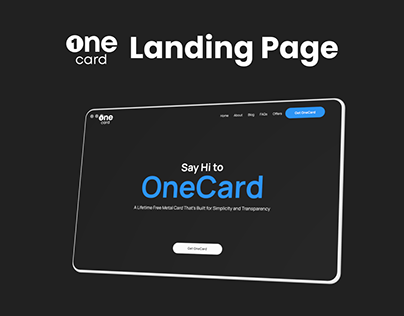 OneCard Landing Page