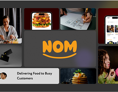 Project thumbnail - NOM Food App UX/UI
