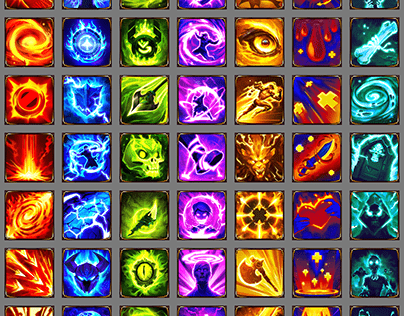 A collection of skill icons