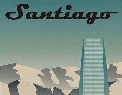 Santiago de Chile Travel Poster