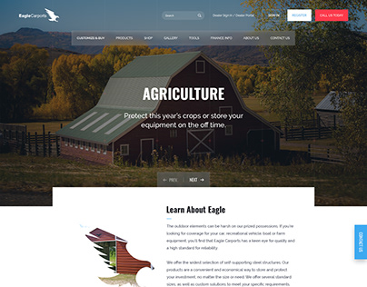 Eagle Carpots - Product Landing page