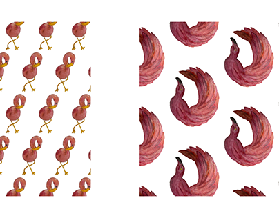 These motifs and patterns are inspired from flamingo