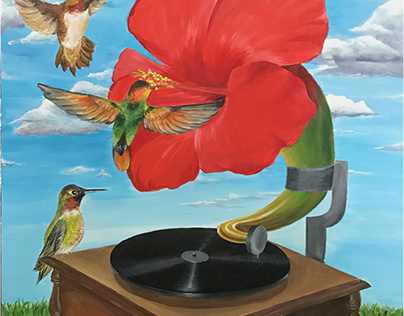 Flight of The Hummingbirds | Painting