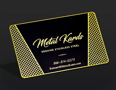 Ultra Thick Black Metal Business Cards - MetalKards.com
