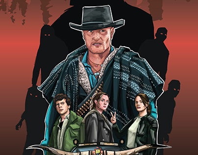 illustration of a banner for the zombieland movie