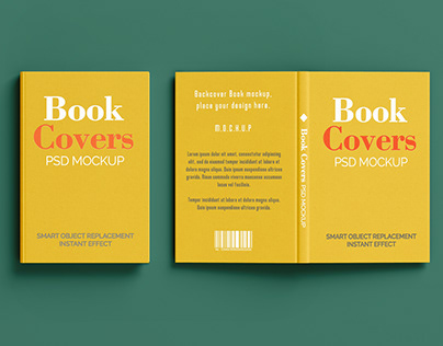 Free Front & Back Book Mockup PSD