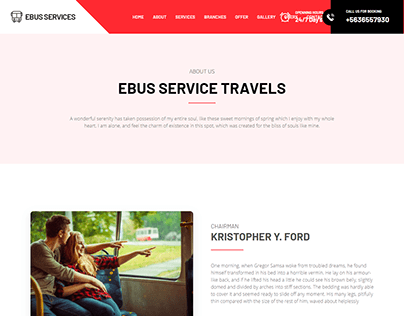 Wordpress -- Elegant EBUS Service Travels Landing Page