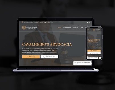 Site institucional Cavalheiro's Advocacia