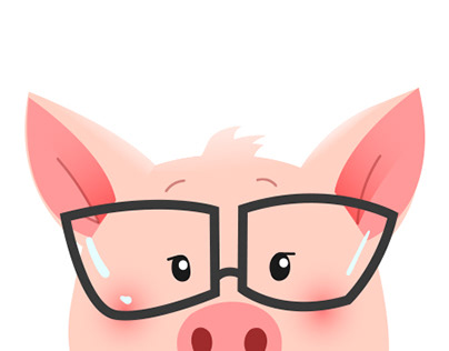Pig mascot design. Commercial project