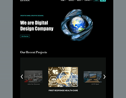 ZIYAA Digital Designs Landing Page (UI)