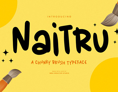 Naitru – A Chunky Brush Typeface