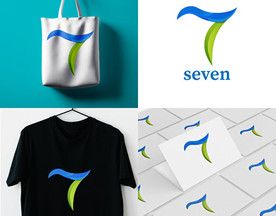7 Logo Design, Modern Logo,Furistic Logo,Number Logo