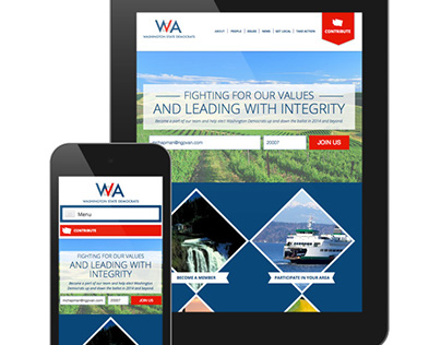 Washington State Democrats Logo and Website Design