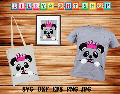 Panda Girl,Panda with Crown,Panda Face/SVG Cut File