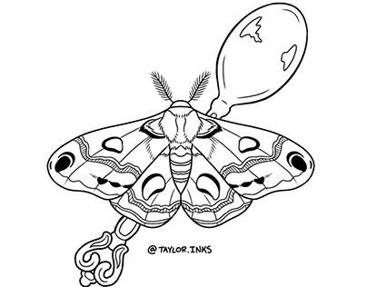 Cecropia Moth on a Fancy Spoon
