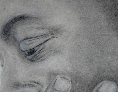 Charcoal illustration of Wyclef Jean