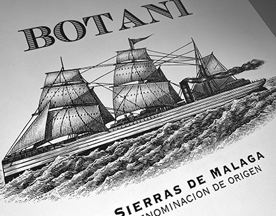 Botani Wine Label Illustrated by Steven Noble
