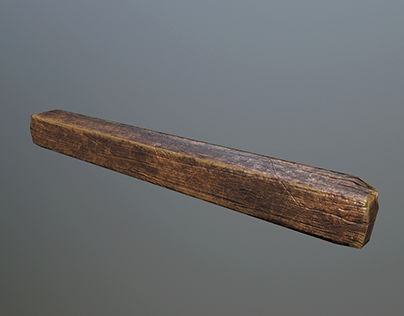 Old Wooden Beam - Game asset
