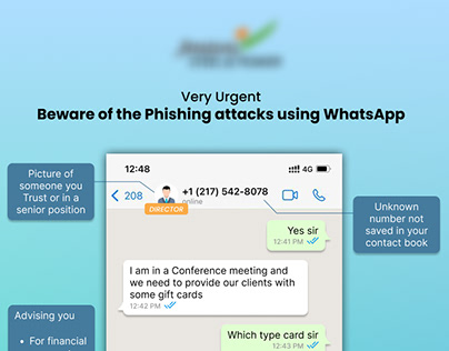 Emailer-Beware of the Phishing attacks using WhatsApp