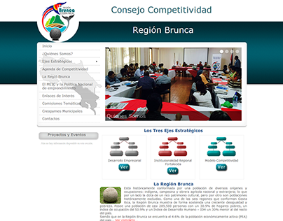 Sitio web Consejo de Competitividad de la Región Brunca