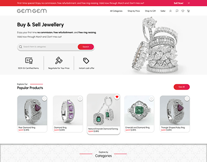 GEMGEM Homepage Design