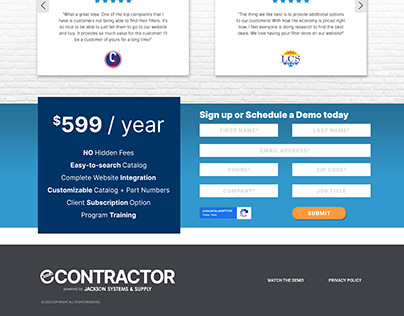 eContractor website design