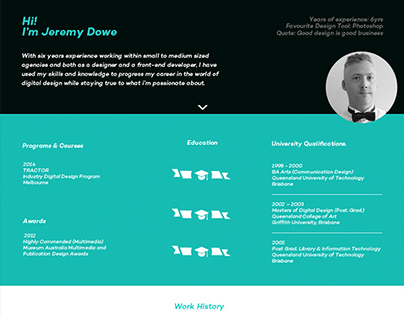 Jeremy Dowe's Infographic Resume