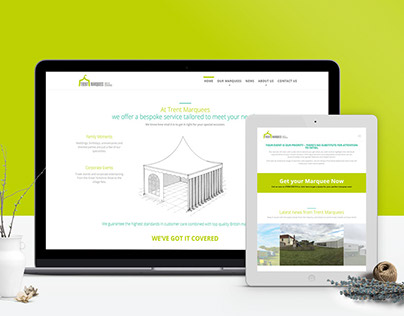 Website for Trent Marquees of Nottingham