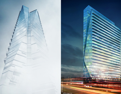 Glass Tower Vray 3dsmax