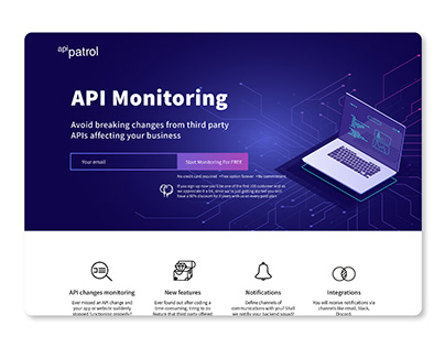 API Monitoring Landing Page