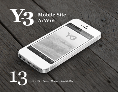 ADIDAS Y-3 Mobile Site A/W12 ~ Acne