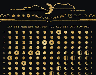 Printable 2023 Moon phases calendar