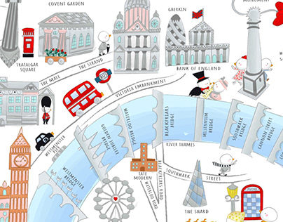 London Map by Zelidesigns.com