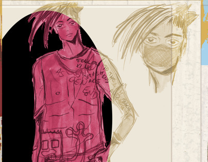Basquiat Boy - fashion illustrations