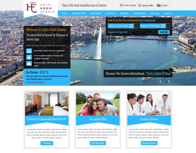 Responsive Website design for a hotel based in Geneva