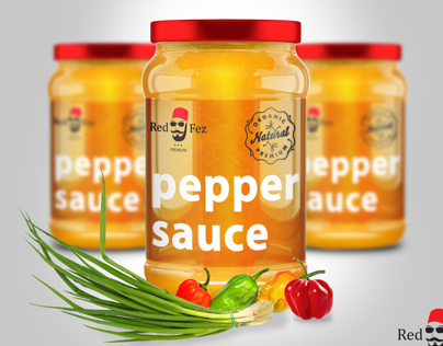 Logo & Product Mockup - Red Fez Sauces