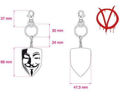 Keyrings "V for Vendetta"
