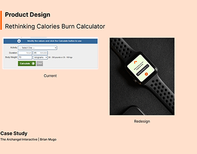 Calories Burn Calculator Redesign